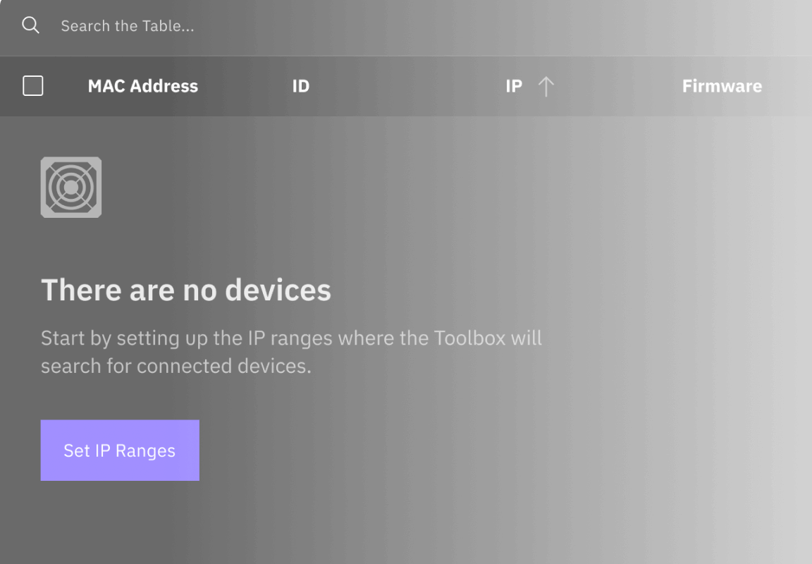 Braiins Toolbox device discovery screen